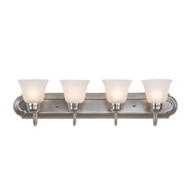Yosemite Home Decor 4994-4SN Series Four Light Vanity, 35-Inch, Satin Nickel, 52 Piece