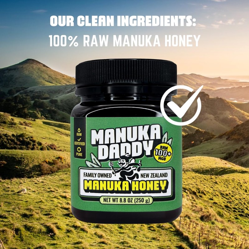 Manuka Daddy - Raw & Certified, MGO 100+ Manuka Honey,