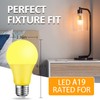 KQHBEN Bug Light Bulbs LED Yellow Bulb for Outside, 9W