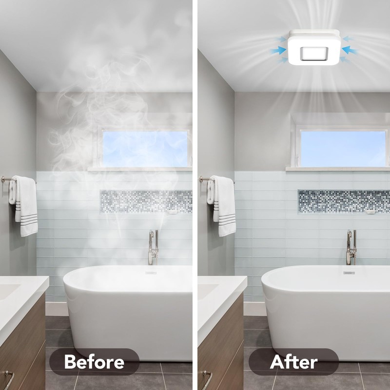 OREiN 2 in 1 Bathroom Exhaust Fan with LED Light,