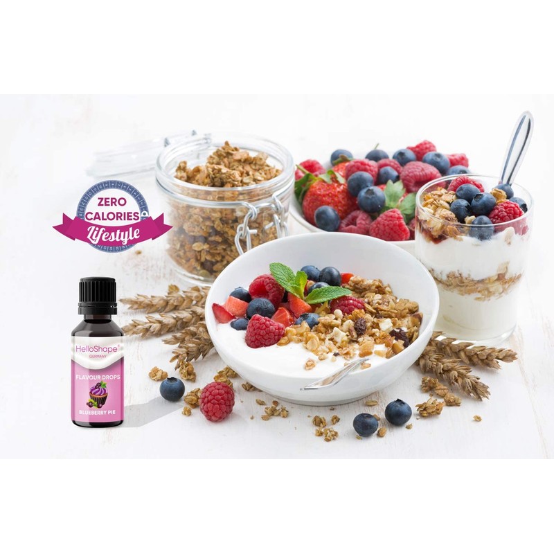 HelloShape Flavour Drops, Sugar-Free, 30 ml, Strawberry, Calorie-Free Sweetening Drops