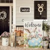 CROWNED BEAUTY Easter Bunny Garden Flag 12x18 Inch Double Sided