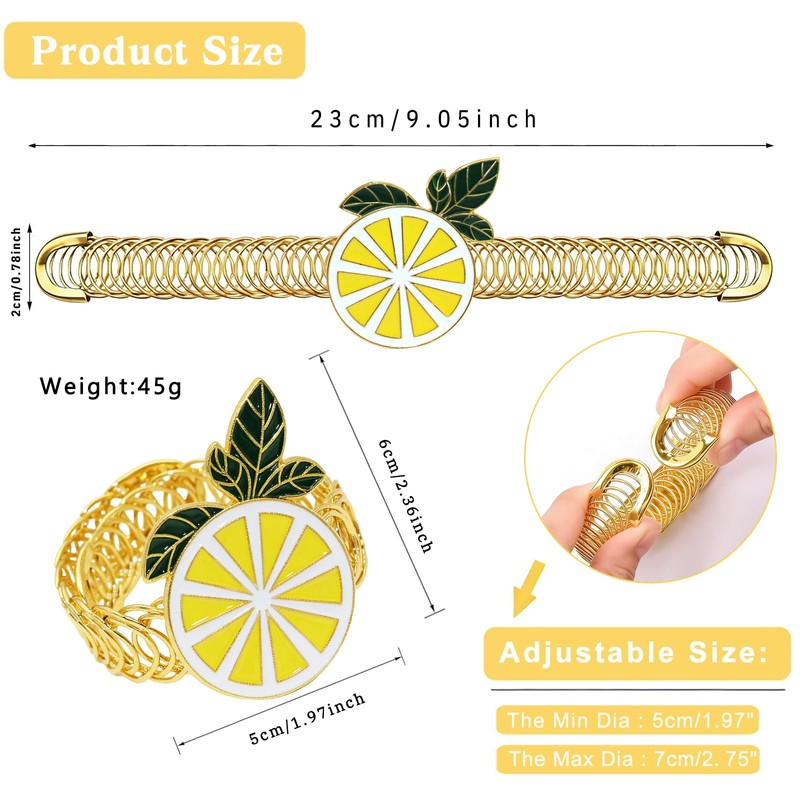 Davifina Lemon Curtain Tiebacks 2 Pack Yellow Fruit Spring Curtain