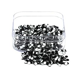 Qtron All Color Velvet Dot Bindi Tattoo Stickers Adhesive Body Jewelry Multi Size Indian Daily Use Forehead Bindi Round Dot (Black)