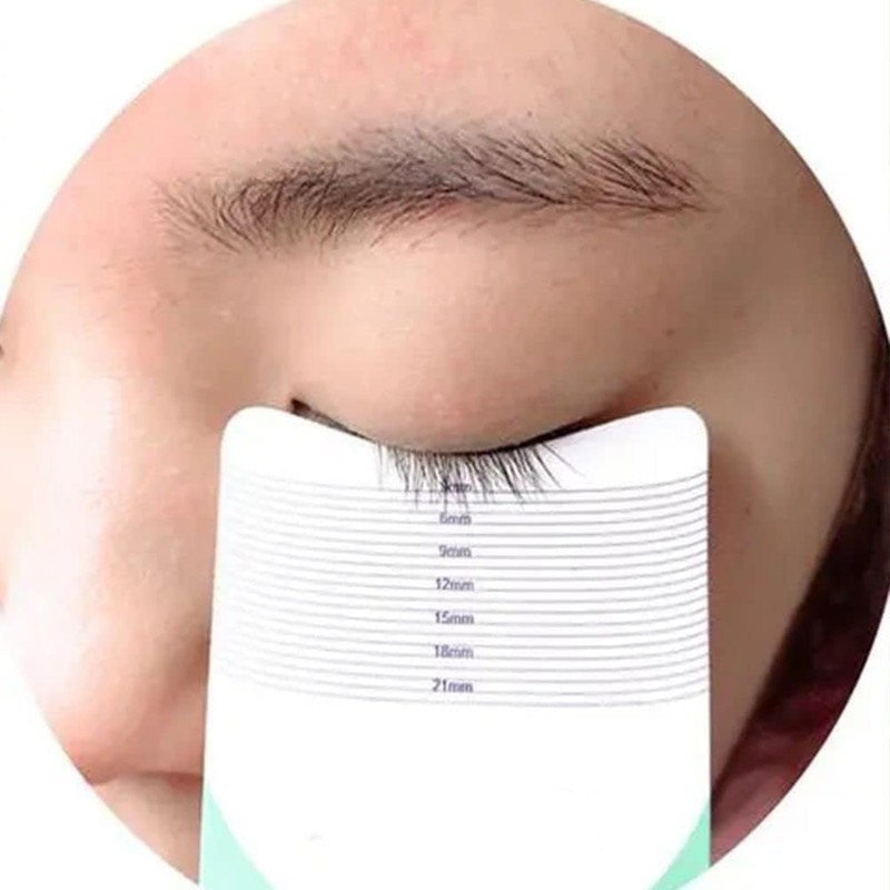 Pink Eyelash Ruler, Eyelash Stencils Ruler for Measure Eyelashes LengthEyebrow
