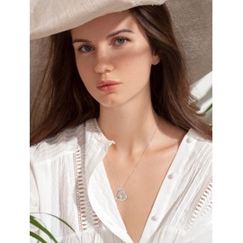 Seiyang Heart Rabbit Necklace 925 Sterling Silver Cute Bunny Necklace Easter Day Jewelry Gifts for Women Rabbit Lovers