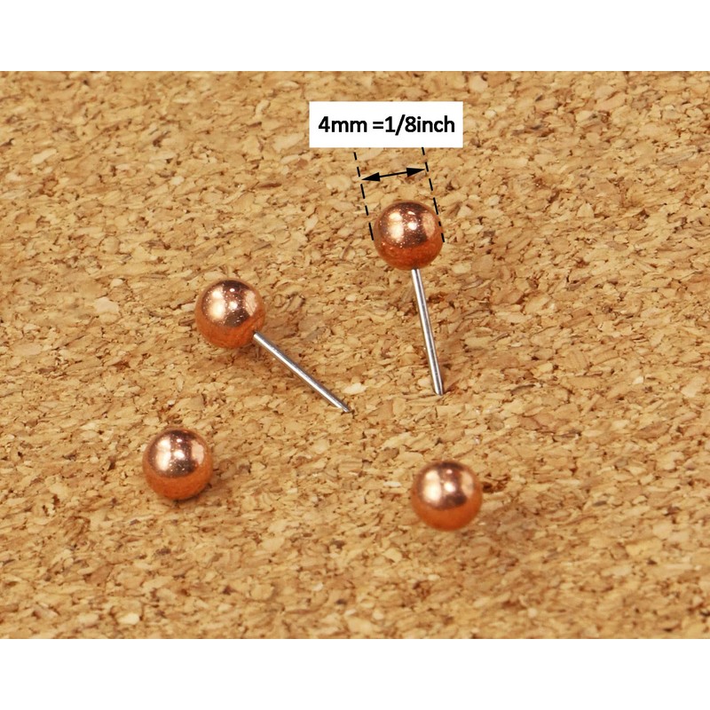 Tupalizy 1/8 Inch Diameter Small Decorative Map Tacks Plastic Head