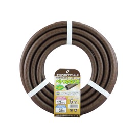 Sanyo Kasei SSB-1520L5BR Pressure-Resistant Hose Tube, 16.4 ft (5 m), Inner Diameter 0.6 inches (15 mm), Brown, Non-Sticky, Watering Hose