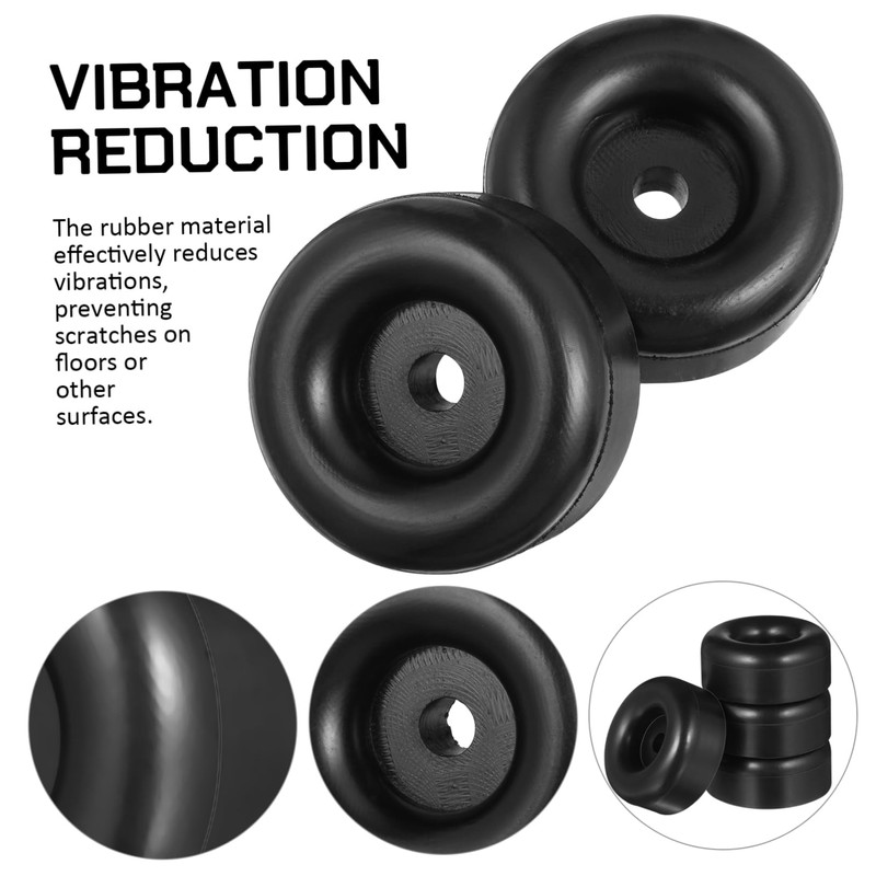 Alipis 4 Pcs Round Rubber Bumpers for Door Replacement Durable