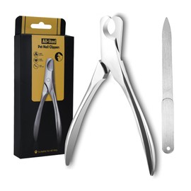 IPTPAS Pet Nail Clippers for Large Dogs, Wide-Opening Dog Nail Trimmer with All-Steel Material Sharp Durable Blades Built-in Spring, Professional Grooming Tool with Free Nail File for All Dogs & Cats