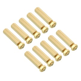 PATIKIL 25mm+6mm M4 Standoff Screws, 40 Pack Brass Hex PCB Standoffs Nuts for Motherboards, Computer Cases, Circuit Boards, Electronics, Gold Tone