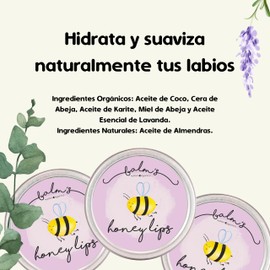 Balm's Honey Lips Kit 4 10g - Balsamo Labios Hidratante Natural Nutre y revitaliza los labios resecos - Lavanda