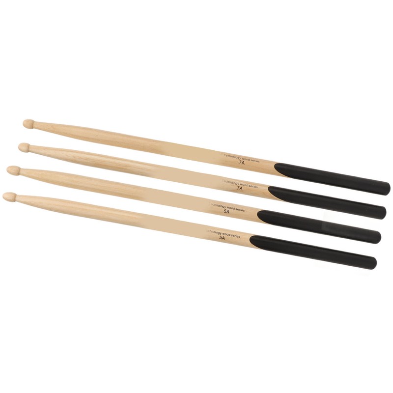2 Pairs Drum Mallet 5A 7A Wood Drumstick Wooden Drum