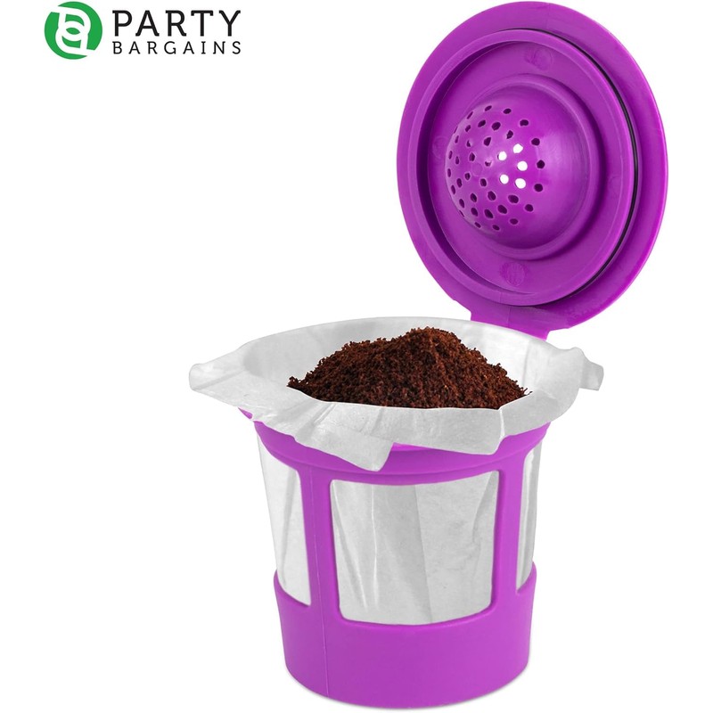PARTY BARGAINS Reusable Coffee Filter Cups 4-Pack for 2.0 Brewers