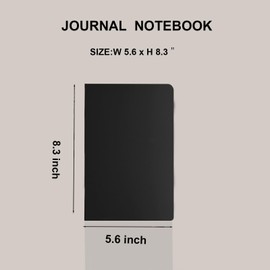 XIAMUY Black Paper Journal, Blank Notebook With Black Inner Pages, A5 Hardcover Notebook For Sketch Or Writing, 200 Pages (100 Sheets)