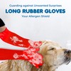 SunGrow 22" Long Rubber Gloves for Dog and Cat Bath,