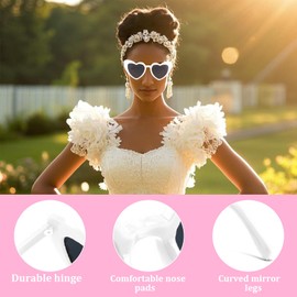 3PCS Hen Party Accessories，Include Bride to Be Sash,Veil and Bride Sunglasses,for Bridal Showers Bachelorette Parties, and Weddings Perfect for Bachelorette Hen Night Party Games