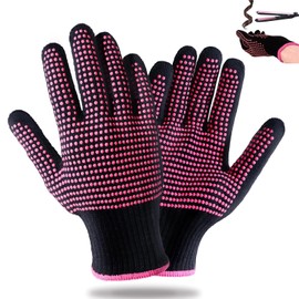 Guantes Para Planchar Cabello, Guante Termico Para Planchar Cabello, Adecuado Para Que Proteja Sus Manos De Quemaduras Al Peinarse o Enrollarse El Cabello