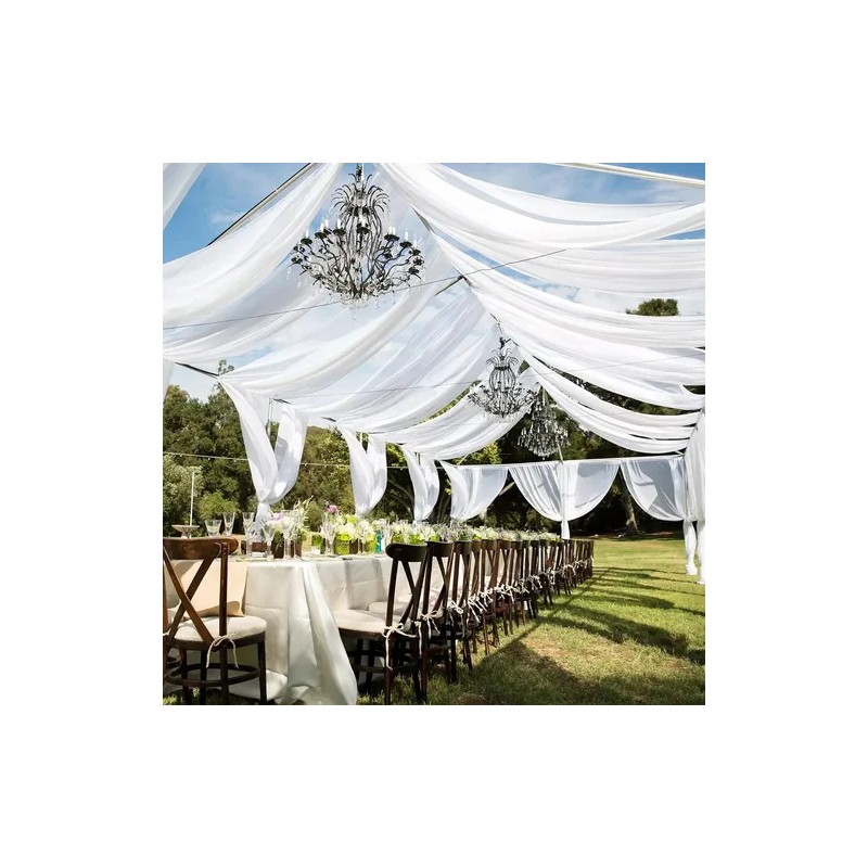 Rollo De Tela De Organza Para Decoración De Boda 1.6x10m