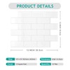 VEELIKE 12-Sheets Subway Tile Peel and Stick White Peel and