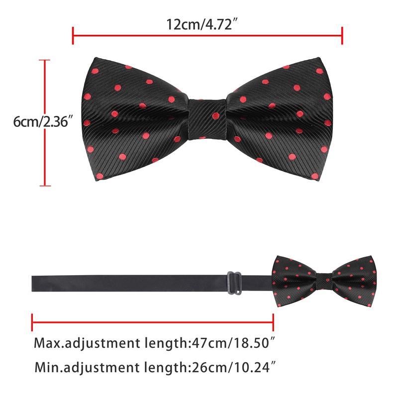 Allegra K Men's Women's Bowtie, Bowtie, Ribbon, Polka Dot Pattern,