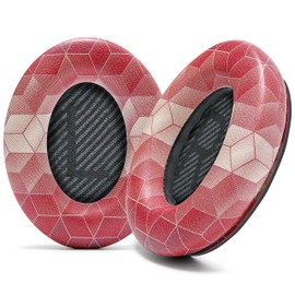 WC Wicked Cushions Upgraded Replacement Ear Pads for Bose QC35 & QC35ii (QuietComfort 35) Headphones & More - Softer Leather, Luxurious Memory Foam, Added Thickness, Extra Durability | Hex Red
