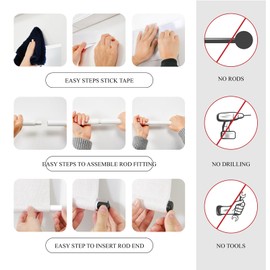 WdFour WdFour UV Protect, 100% Light Block, Multi-use, no Noise, Easy Installed Door Curtains, Adjustable Roller Shade, Window Blind, Panel for Office, Apartment, and Classroom(18Wx42L,Greyish White,1Piece)