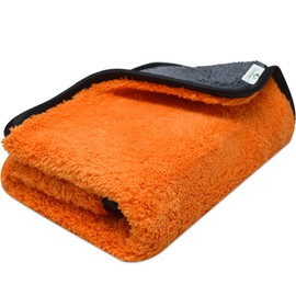 Towelogy Microfibre Car Towel Drying Large Car Detailing Micro Fibre Ultra Plush 100% Lint Free Car Cloths (Orange, Large 40x40cm)
