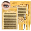 QUEWEL Eyelash Extensions with Delicate 10-18 mm Lower Cluster Lashes,