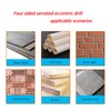 High Strength Eccentric Drill Bit,for Stone,Glass,Concrete,Wood,Brick,Metal,Four Bladed Serrated Eccentric Drill