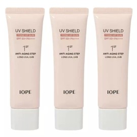IOPE 아이오페 유브이 쉴드 톤업 선 선크림 UV SHIELD 50ml 3개 IOPE UV Shield Tone Up Sun Cream 50ml 3pcs
