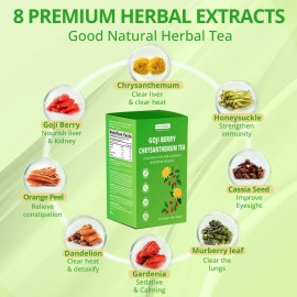 Maani Essence Goji Berry Chrysanthemum Tea for Liver Health - Dandelion Wolfberry Tea, Chinese