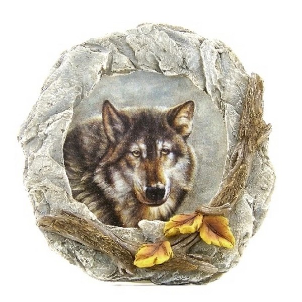 A Wolf Art Painting Night Light 3" Diameter Bright Light