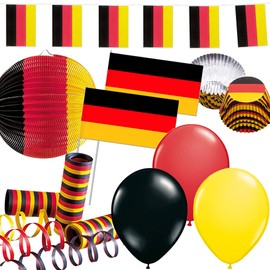 20 Papierservietten im * DEUTSCHLAND * für Party und Geburtstag von DH-Konzept // Servietten Napkins Feier Fete Set Mottoparty schwarz rot gold gelb Germany BRD