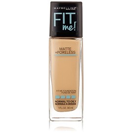 Maybelline New York Fit Me Matte Plus Pore Less Foundation Makeup, Buff Beige, 1 Fluid Ounce