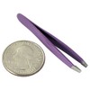 HTS 172M3 2" Purple Mini Slanted Travel Eyebrow Tweezers