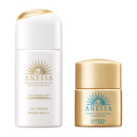 ANESSA Day Serum Trial Set A Morning and Daytime Use (Serum, Cream, Milky Lotion) 1.0 fl oz (30 ml) + 0.4 fl oz (12 ml)
