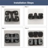 20Pcs Black Flush Mount Bracket 1.73" x 0.75" Stainless Steel