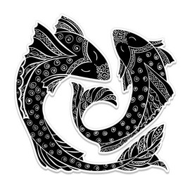 GT Graphics Pisces - 8" Vinyl Sticker - for Car Laptop I-Pad - Waterproof Decal