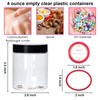 16 Pack 8oz Plastic Containers with Lids, Jars with Lids,