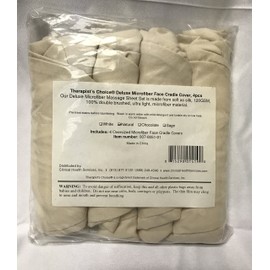 Therapist’s Choice Premium Deluxe Microfiber Massage Table Face Cradle Covers, 4pcs per package (Natural)