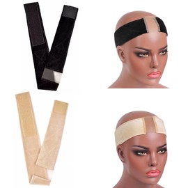 RICISUNG Wig Fixing Wig Band, Wig Fixing Band, For Medical Use, Set of 2, Prevents Wig Shifting, Can Be Used With Wig Net, Easy to Wear, Improves Fixing Power, Soft, Breathable, Adjustable Size