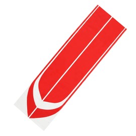 X AUTOHAUX 33.46"x10.04" Car Hood Stripe Sticker Auto Racing Exterior Decal Decoration for Car Hood Roof Trunk Skirt Bumper Red 1Pair