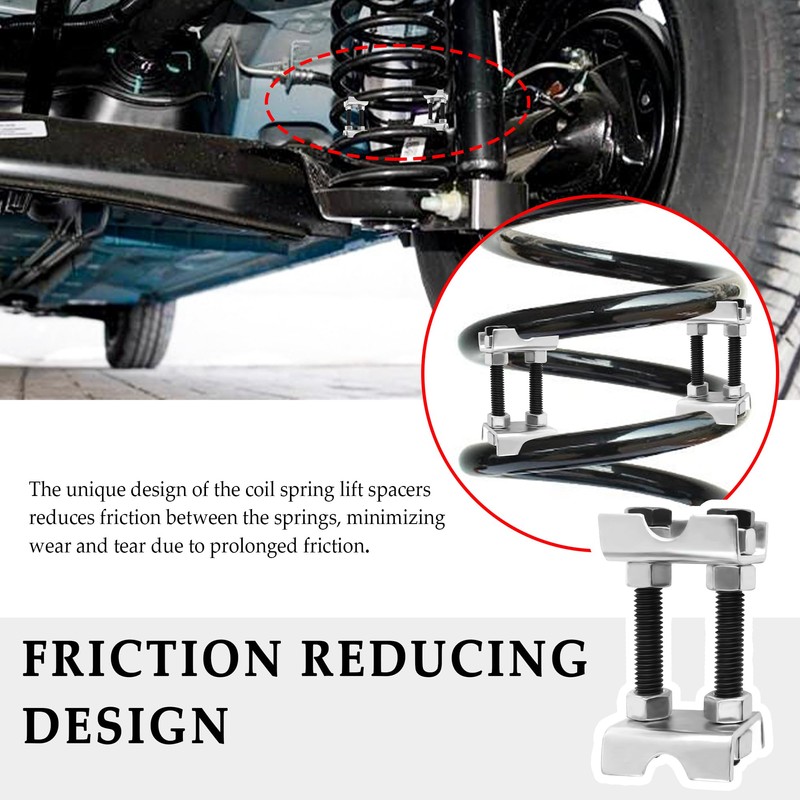 4PCS Coil Spring Spacer,2 Way Adjustable Coil Spring Compressor Tool