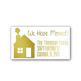 40ct - Foiled Return Address Labels - Large, Return Address Stickers, Formal Address Stickers (#302-1-L-F)