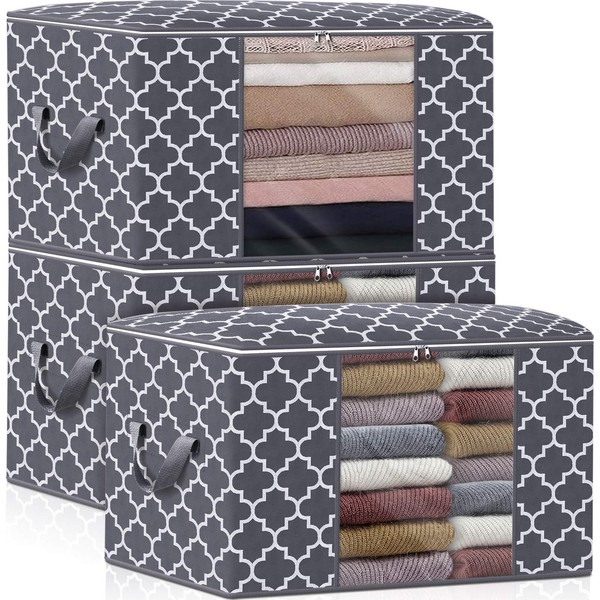 WISELIFE Storage Bags, Large Blanket Clothes Organization and Storage Containers