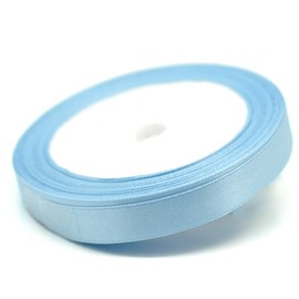 Light Blue Satin Ribbon 12mm - 25 Meters Roll - for Gifts Wrap, Sew, Party, Bows, Crafts Apron Decorations, Dress, Events, Bows, Cars and Much More