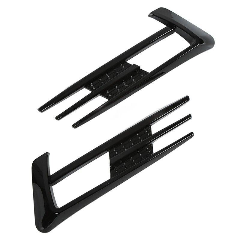 Glossy Black Front Fog Lamp Eyebrow Eyelid Cover Trim Replacement