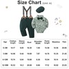 YALLET Baby Boy Clothes Suit, Infant Gentleman Outfits Printed Dress