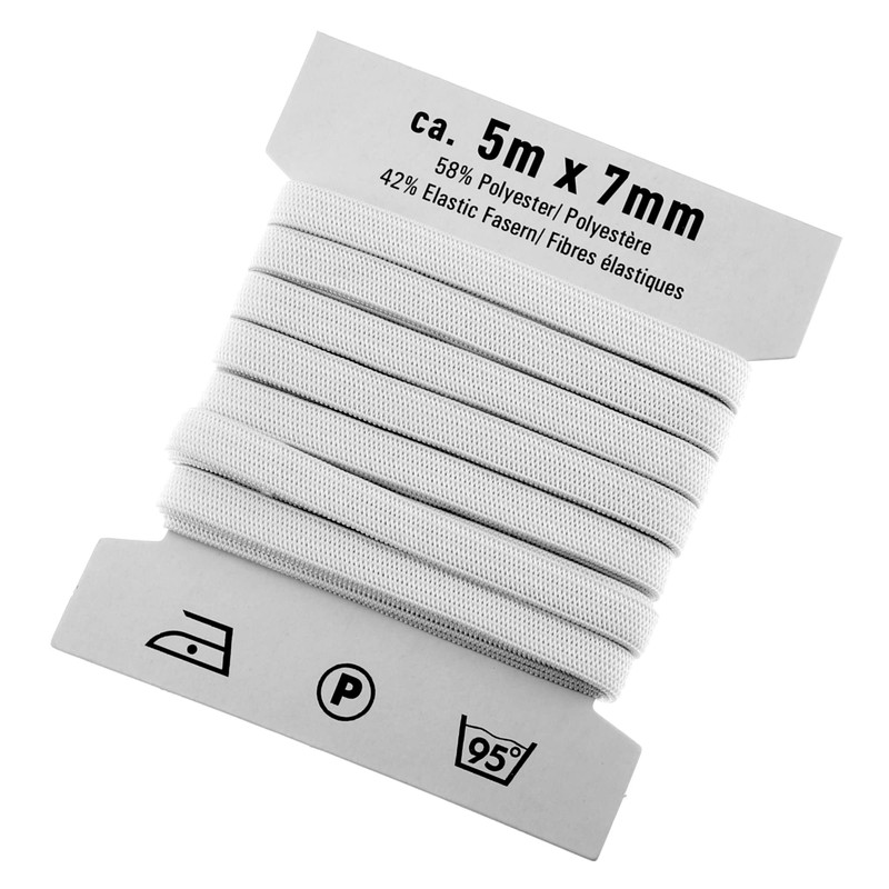 hitools Rubber Band, Elastic Band, 5 m x 5 mm